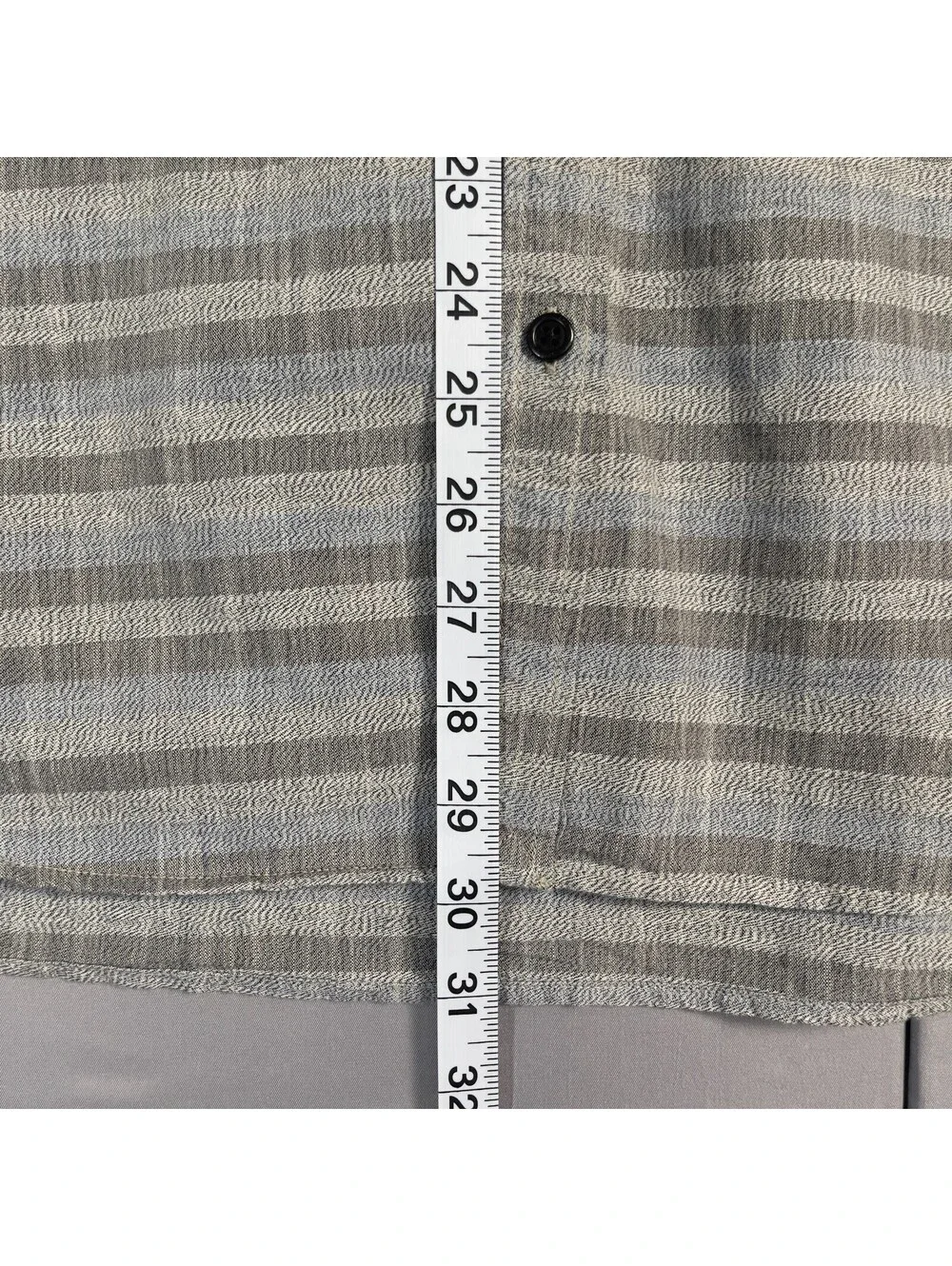 Levi's Made & Crafted Mens Size 3 L Gray Plaid Herringbone Long Sleeve Shirt
